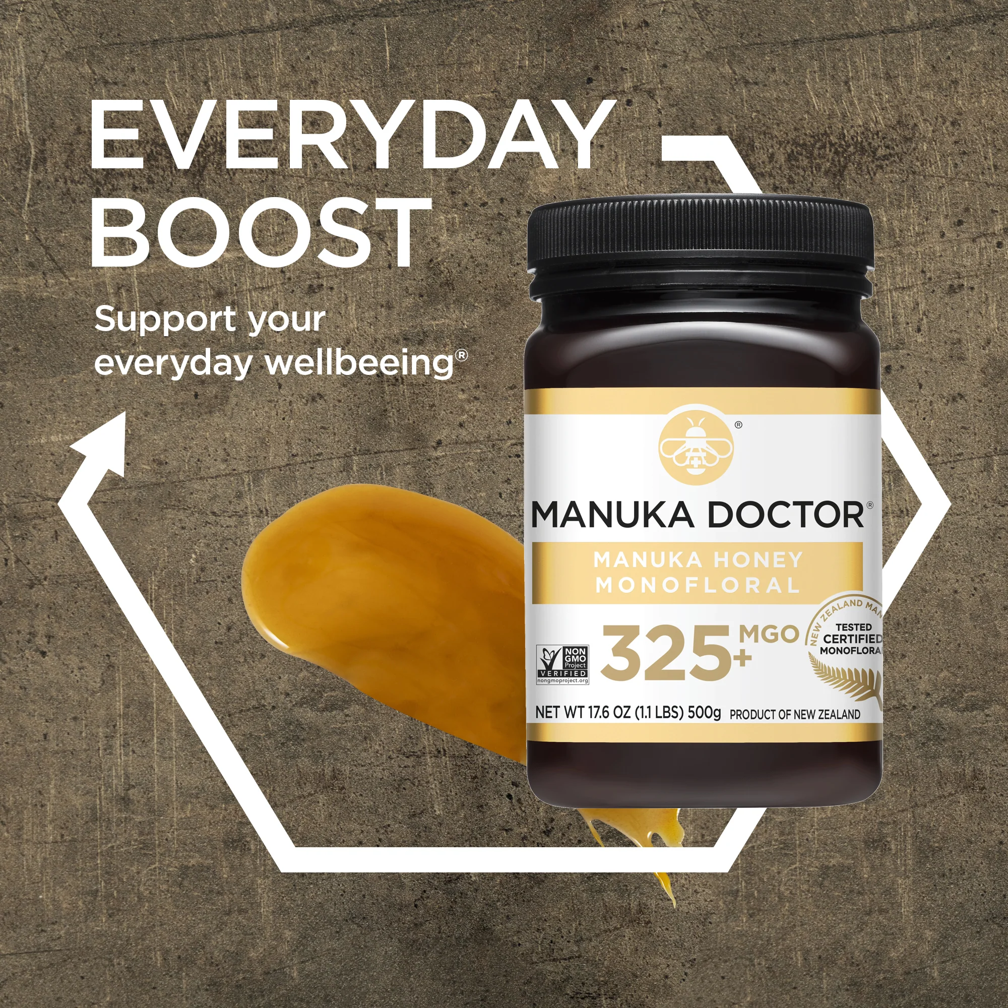 325 MGO Manuka Honey 1.1lb - Image 3