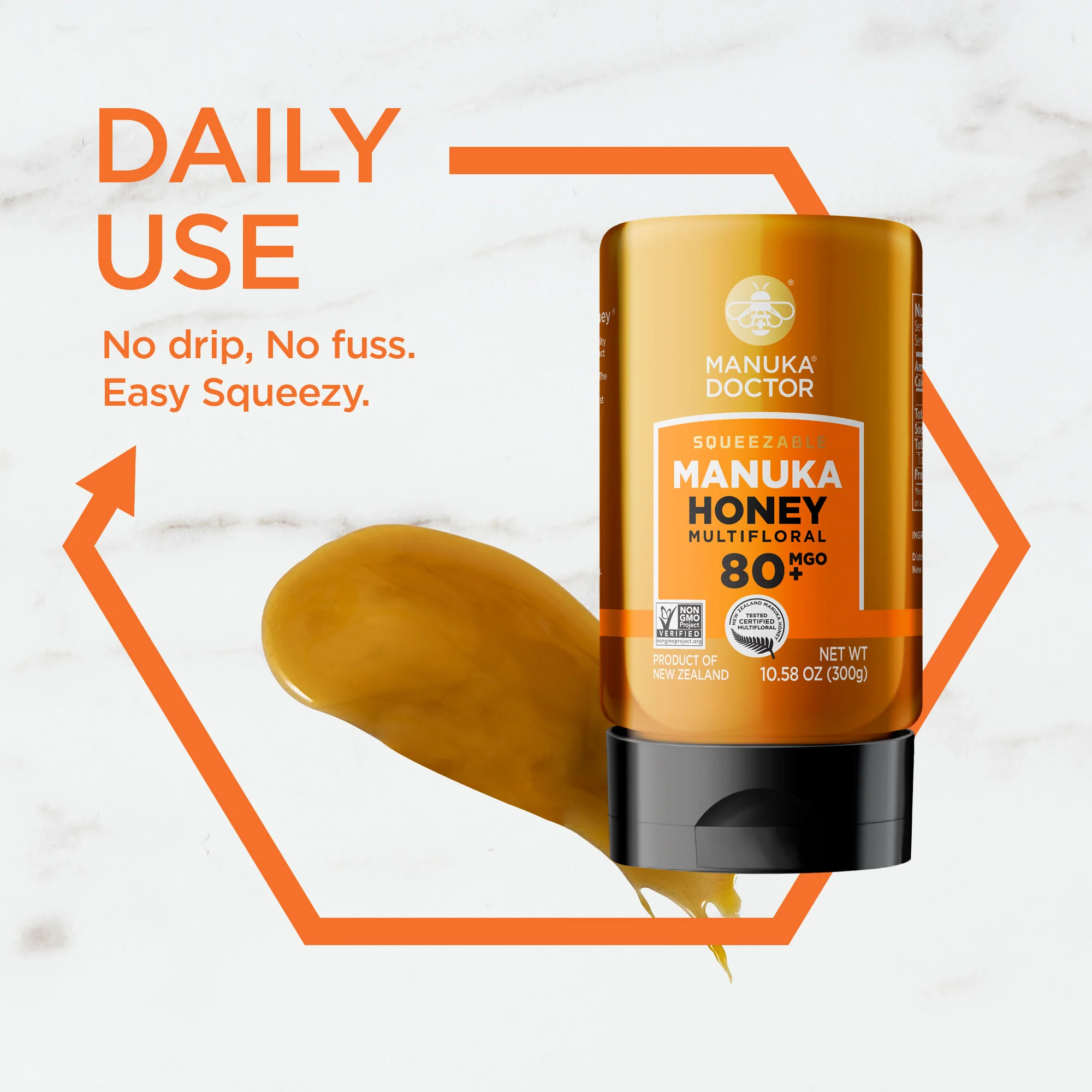 MGO 80 Manuka Honey Squeezy (10.58oz) - Image 5