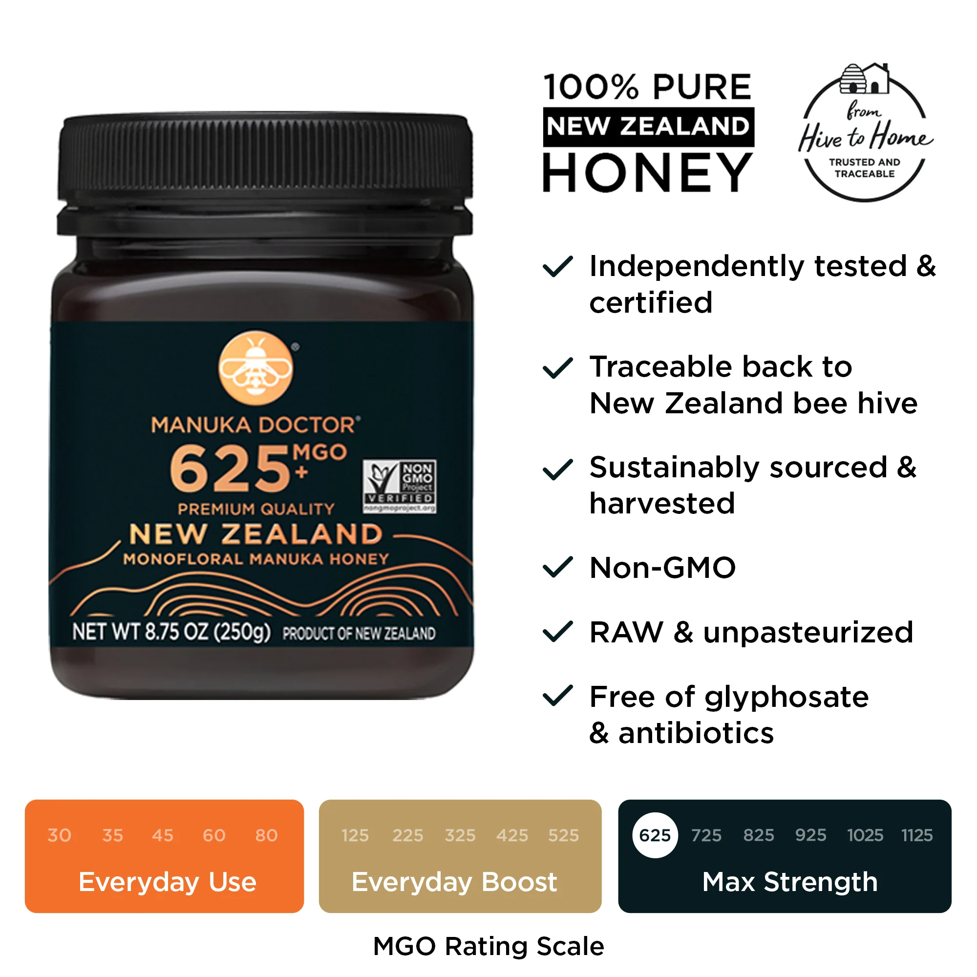 Triple Bundle: 625 MGO Manuka Honey 8.75 oz - Image 2